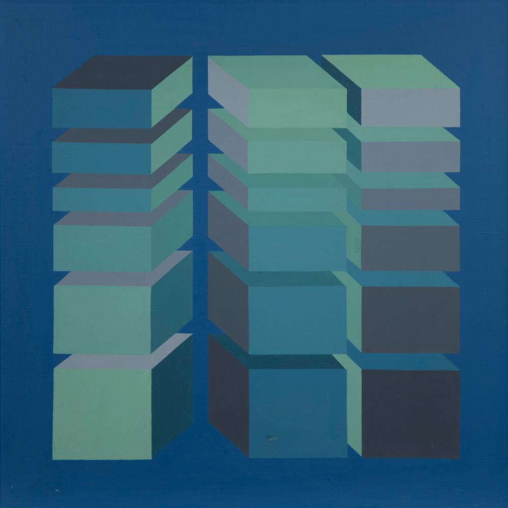 Jan van den Abbeel comparable auction result: jan van den abbeel 1943 2018 oil on canvas stapeling