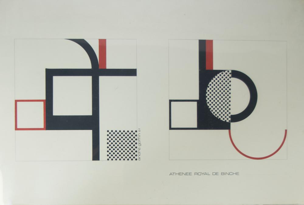 André Goffin comparable auction result: andr goffin 1930 gouache athenee royal de binche signed and dated 81
