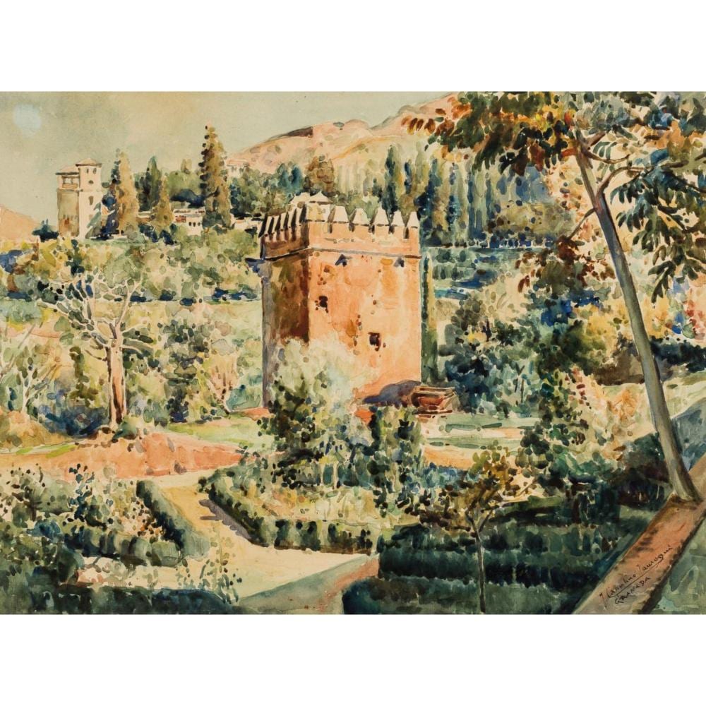 Joaquín Capulino Jáuregui comparable auction result: vista de la alhambra
