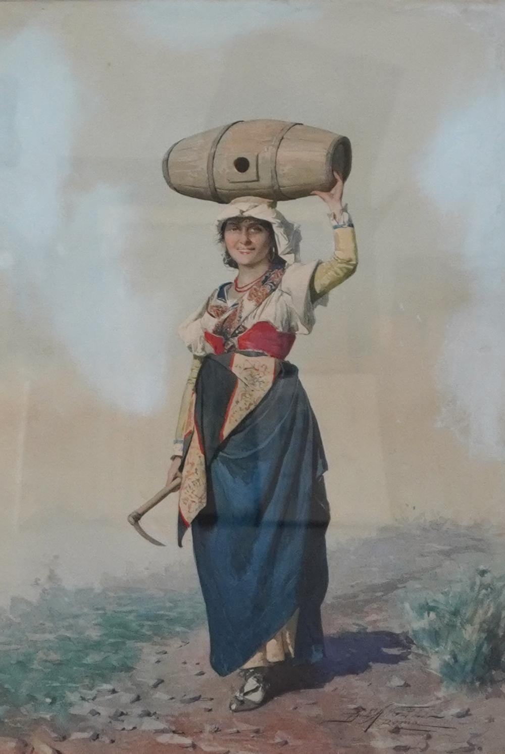 domenico de angelis italian 1852 1904 woman carrying a barrel watercolor on paper frame 24 x 17 1 2 in 61 x 44 5 cm · Weschler's · 2024-04-09 Domenico de Angelis comparable auction result: domenico de angelis italian 1852 1904 woman carrying a barrel watercolor on paper frame 24 x 17 1 2 in 61 x 44 5 cm