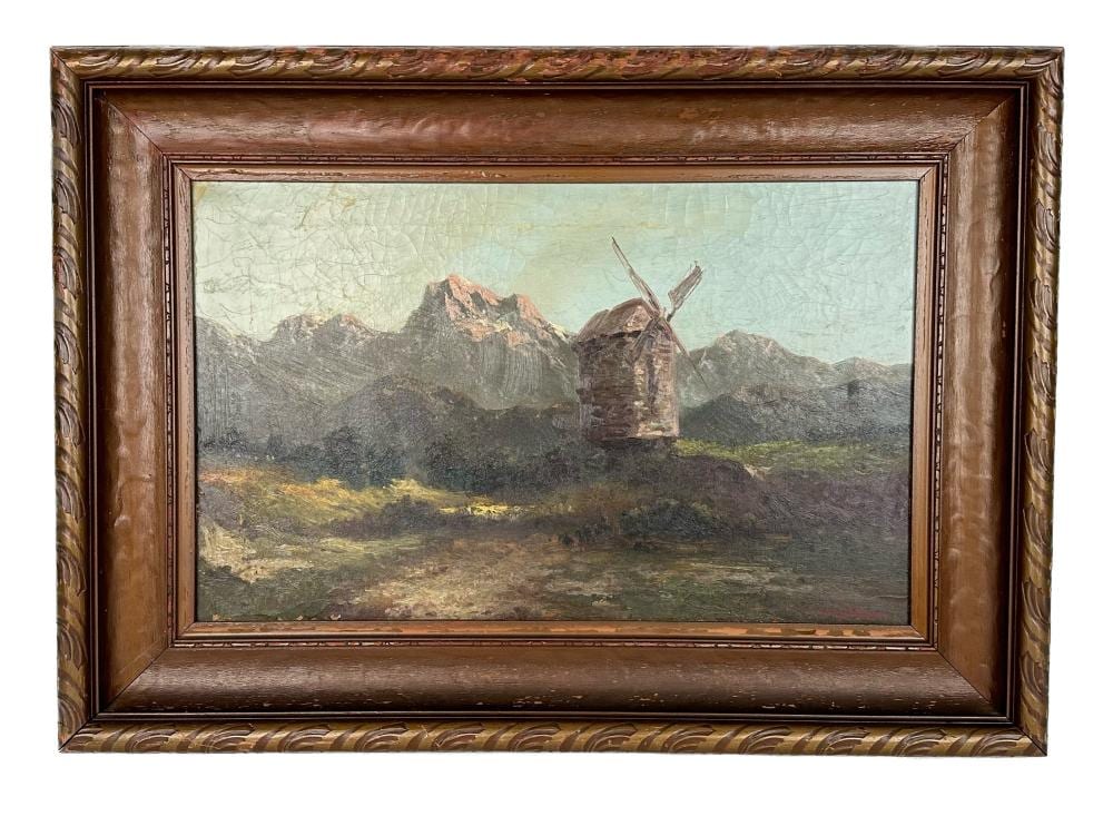 Giovanni (1864) Califano comparable auction result: john califano illinois california italy 1862 64 1946 windmill in a mountainous landscape oil on canvas 14 x 22 framed 20 x 29