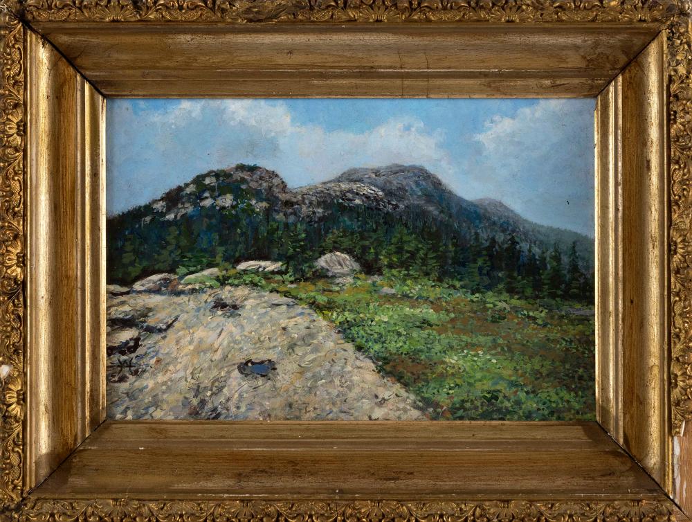 Wally Ames comparable auction result: wally ames vermont 1942 mount mansfield vermont oil on board 7 25 x 11 framed 11 x 14