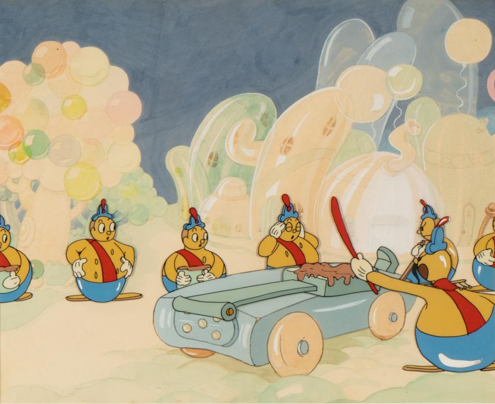 Ub Iwerks comparable auction result: balloon land animation cell by ub iwerks