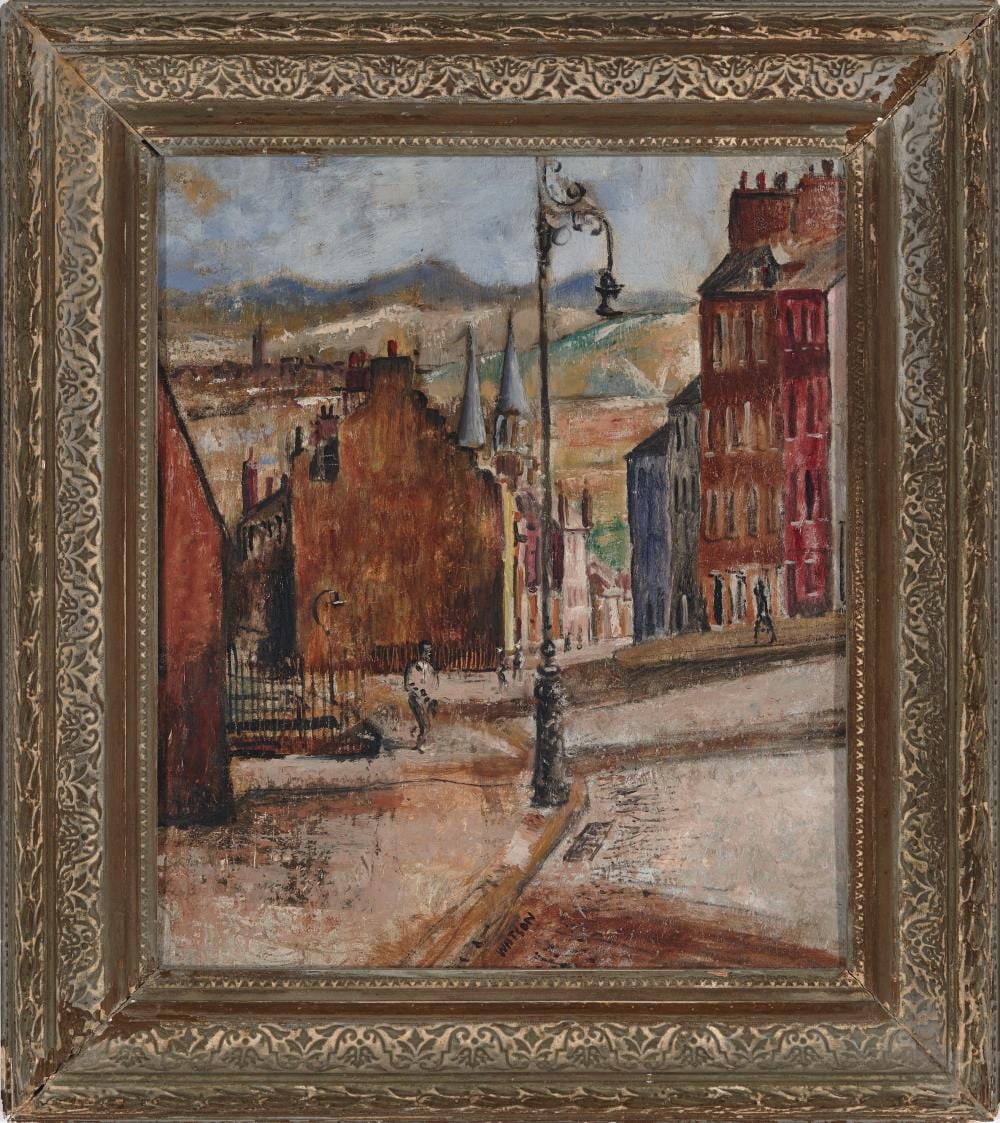 Douglas Watson comparable auction result: douglas watson 1920 1973 stirling oil on board 35 5 x 30 cm frame 50 x 44 x 4 cm