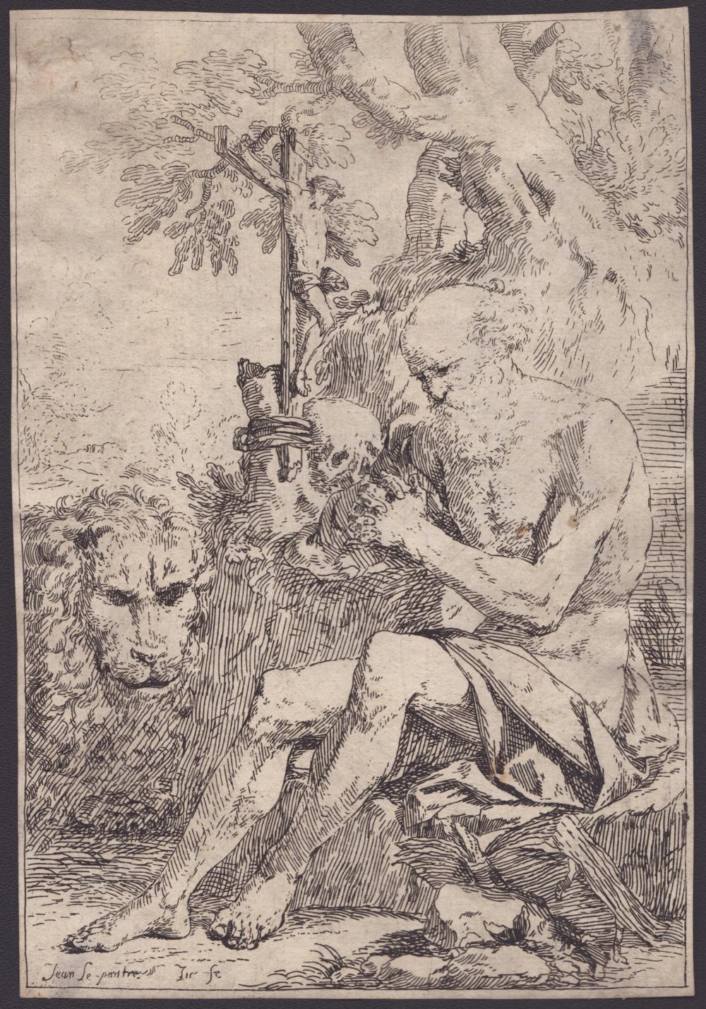 Jean le Pautre comparable auction result: jean le pautre 1618 1682 saint jerome in the desert