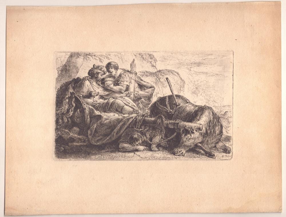 Bernhard Rode comparable auction result: christian bernhard rode 1725 1797 the wounded dario receives water 1774