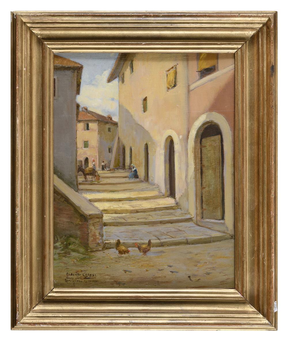 Alberto Carosi comparable auction result: oil painting by alberto carosi
