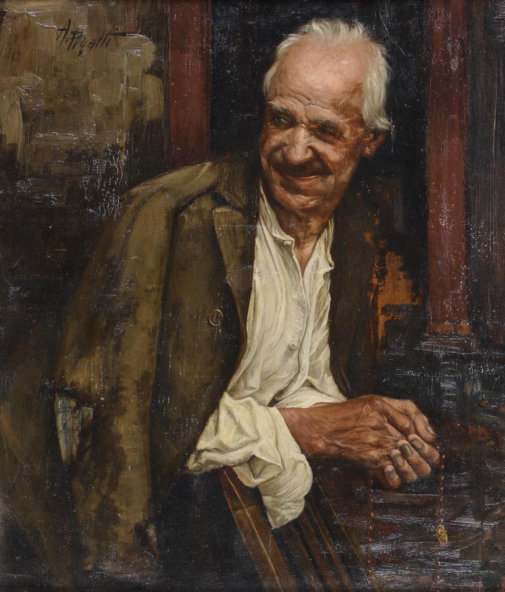 Antonio (1875) Piatti comparable auction result: oil painting by antonio piatti