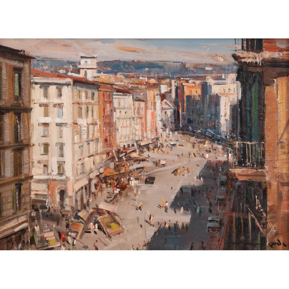 Vincenzo Aprile comparable auction result: vincenzo aprile napoli quartiere sanit olio su tavola