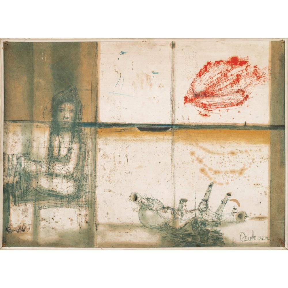angelo nona composizione olio su masonite · Benedetto Trionfante Auction House s.r.l · 2024-04-20 Angelo Nona comparable auction result: angelo nona composizione olio su masonite