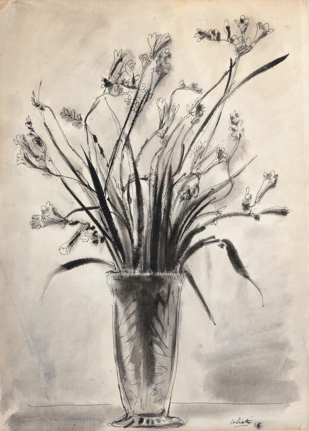 Alberto Salietti comparable auction result: alberto salietti ravenna 1892 chiavari 1961 vaso di fiori 1956