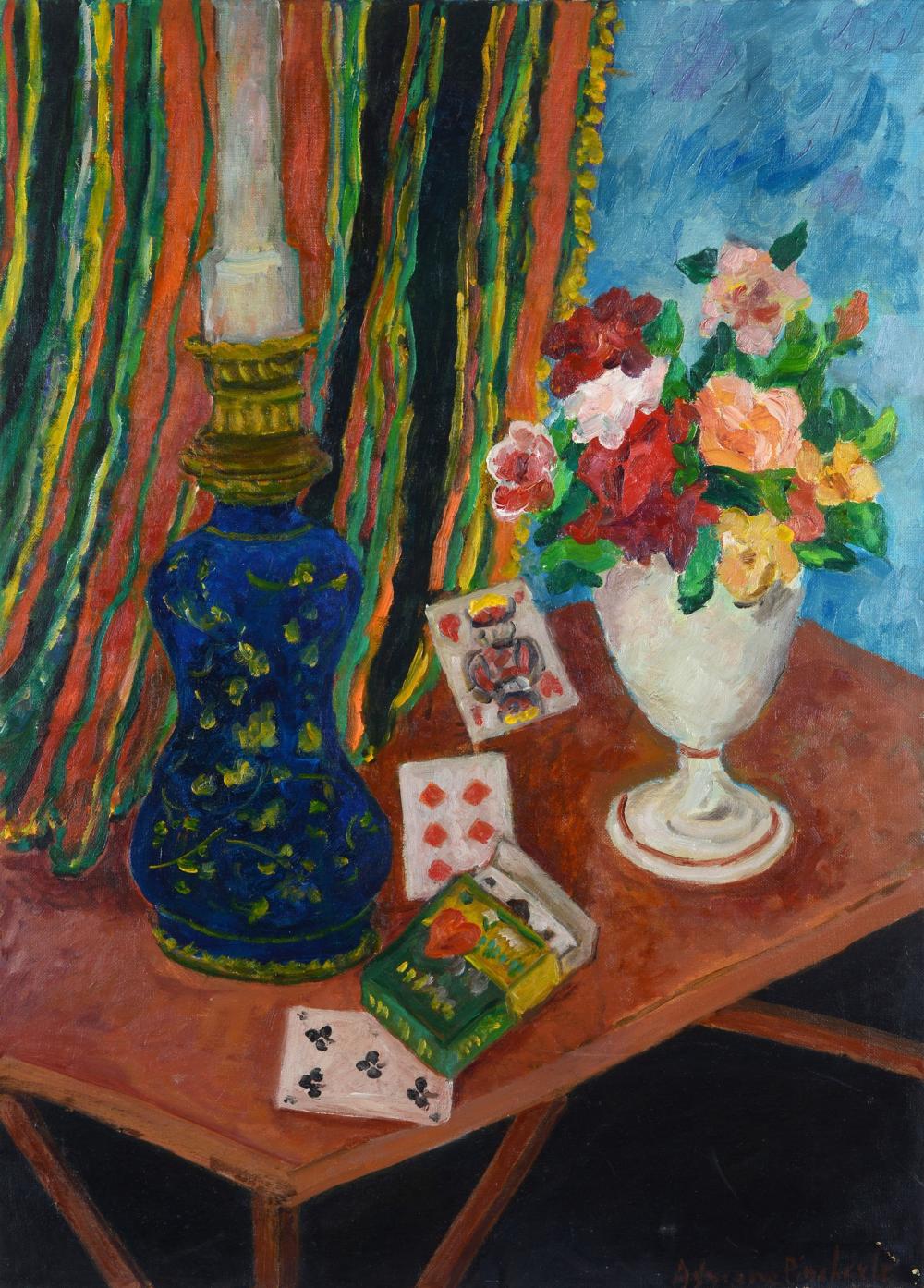 Adriana Pincherle comparable auction result: adriana pincherle firenze 1905 firenze 1996 il gioco di carte 1988