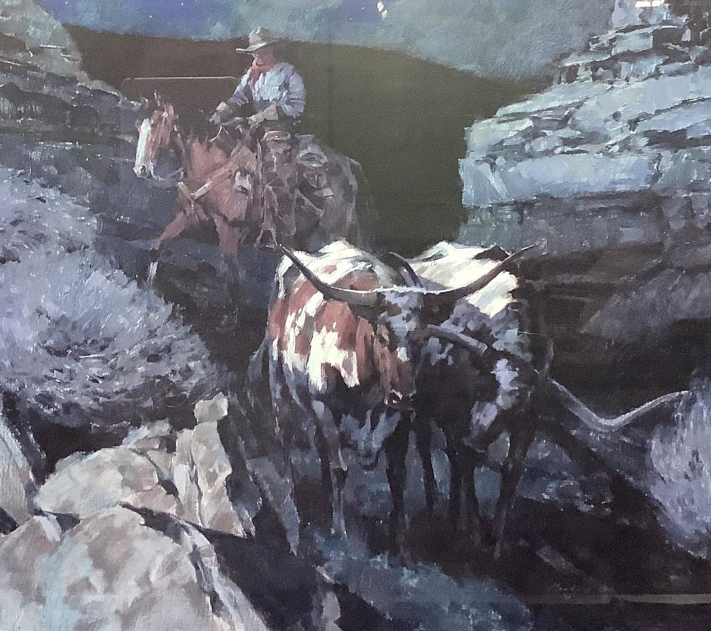 kim mackey mescalero canyon durango cowboy print · EJ'S Auction & Appraisal · 2024-04-13 Kim Mackey comparable auction result: kim mackey mescalero canyon durango cowboy print