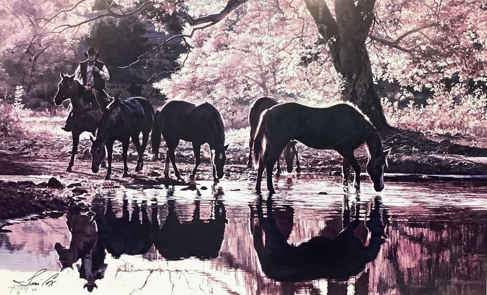 Tim Cox comparable auction result: tim cox signed autumn reflections print