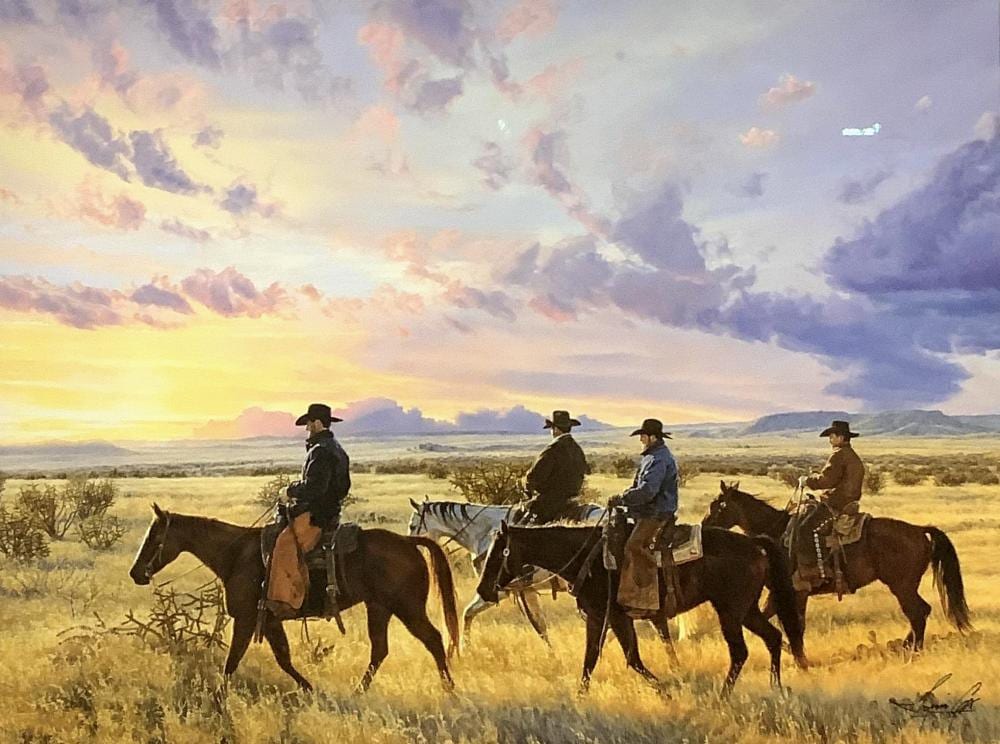 Tim Cox comparable auction result: tim cox signed riding out to meet the day print