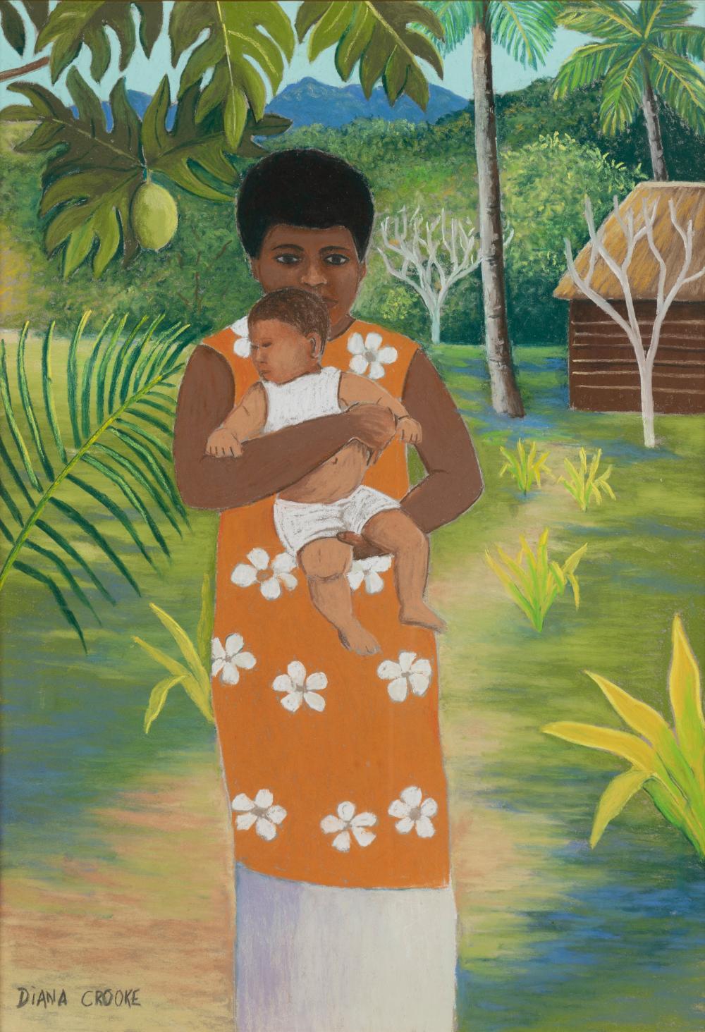 Diana Crooke comparable auction result: diana crooke born 1954 mother and child