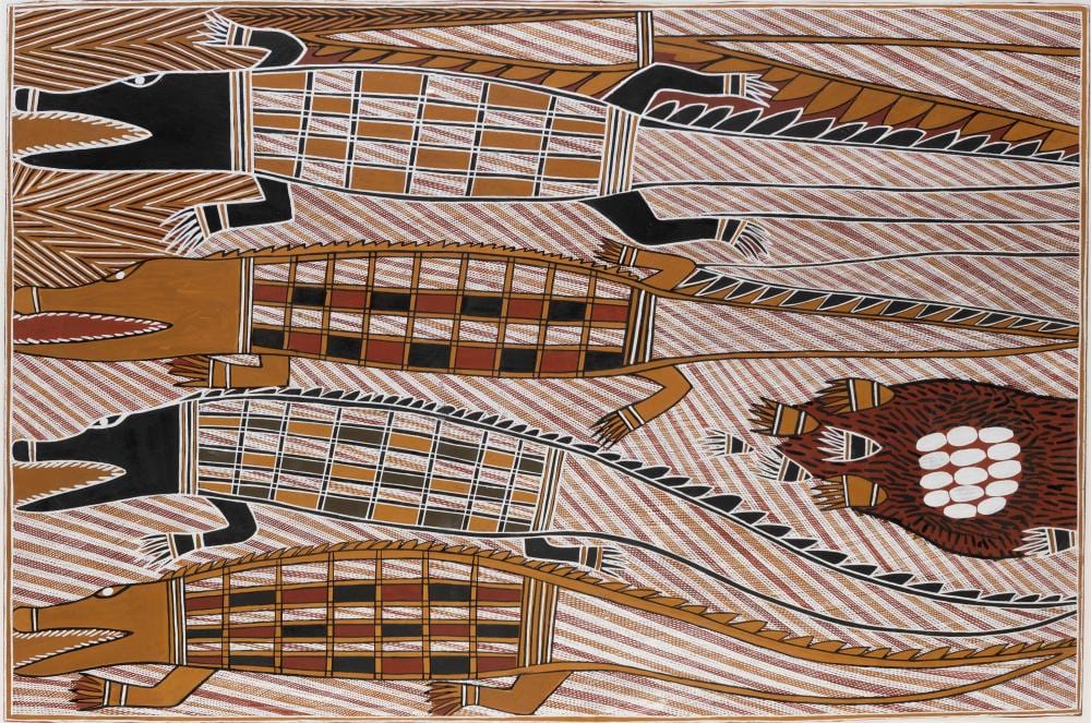 George Milpurrurru comparable auction result: george milpurrurru 1934 1998 crocodiles 1996