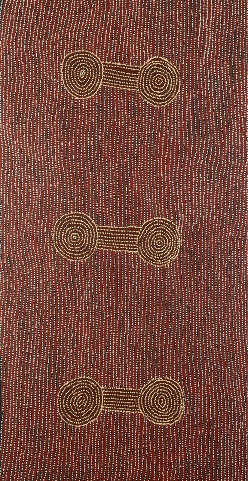 Dinny Tjampitjinpa Nolan comparable auction result: dinny nolan tjampitjinpa born 1928 waterhole dreaming