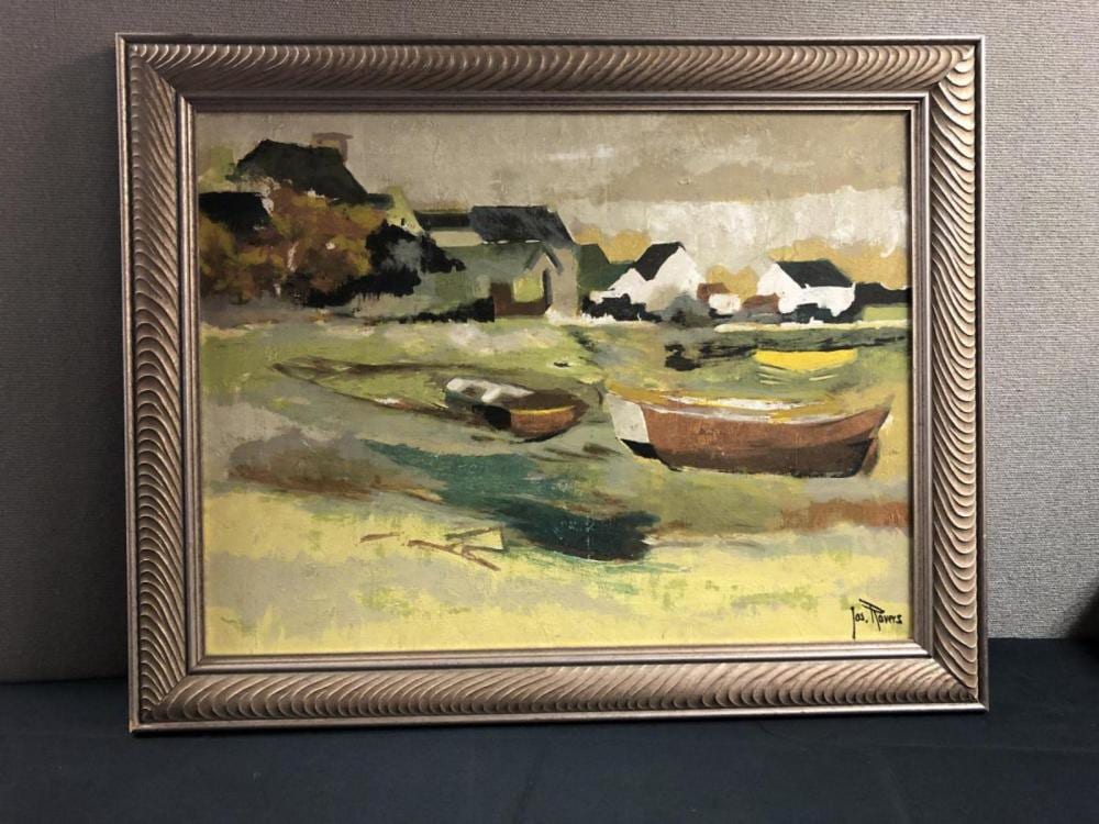 jos rovers framed oil on canvas coastal view · Gulfcoast Coin and Jewelry · 2024-04-13 Joseph Johannes Rovers comparable auction result: jos rovers framed oil on canvas coastal view