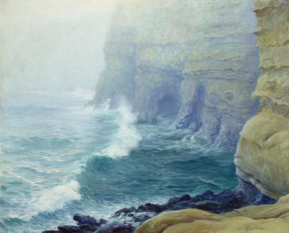 guy rose 1867 1925 lifting fog la jolla cliffs 32 x 39 1 4 in framed 41 1 4 x 49 in · Bonhams · 2024-04-23 Guy Rose comparable auction result: guy rose 1867 1925 lifting fog la jolla cliffs 32 x 39 1 4 in framed 41 1 4 x 49 in