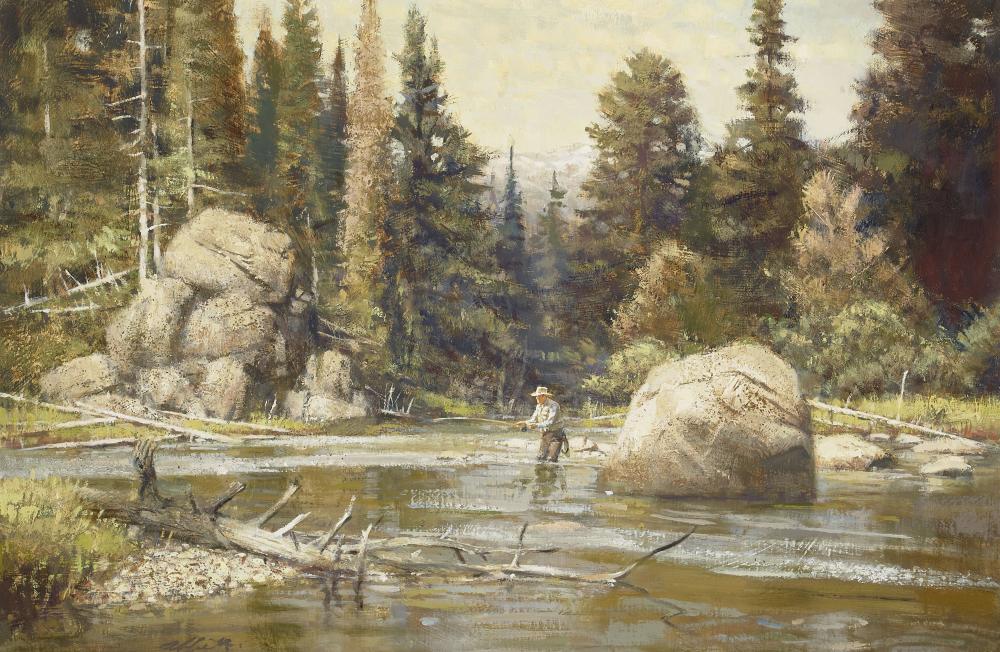 Robert Kennedy Abbett comparable auction result: robert kennedy abbett 1926 2015 the rock pool 20 x 30 in framed 28 x 37 in