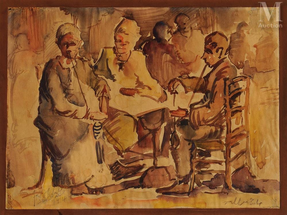 Hamid Abdallah comparable auction result: hamed abdalla egypte 1917 1985 untitled