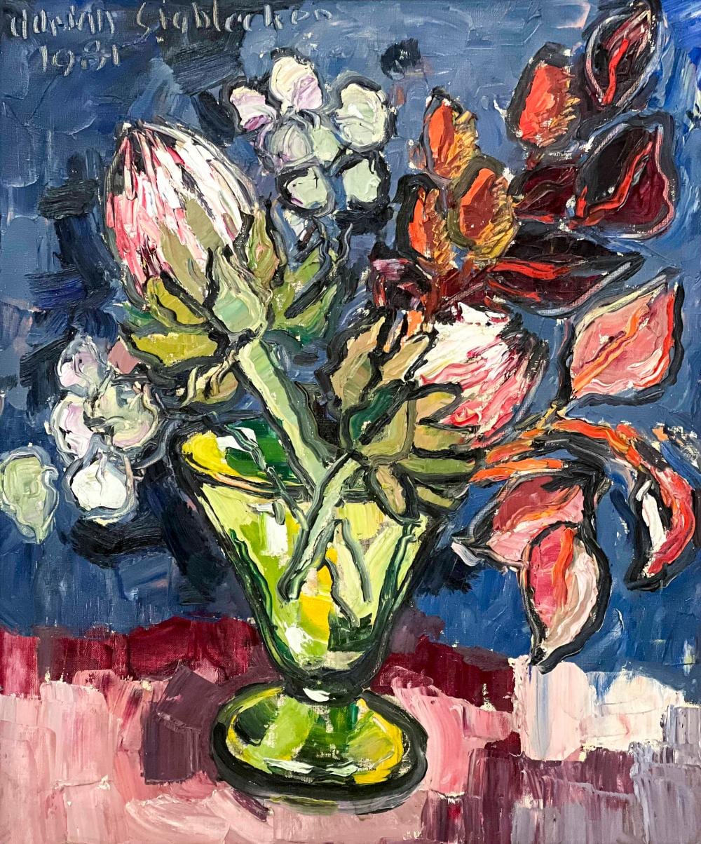 Adrianus Johannes Petrus Stahlecker comparable auction result: adrian stahlecker african flowers