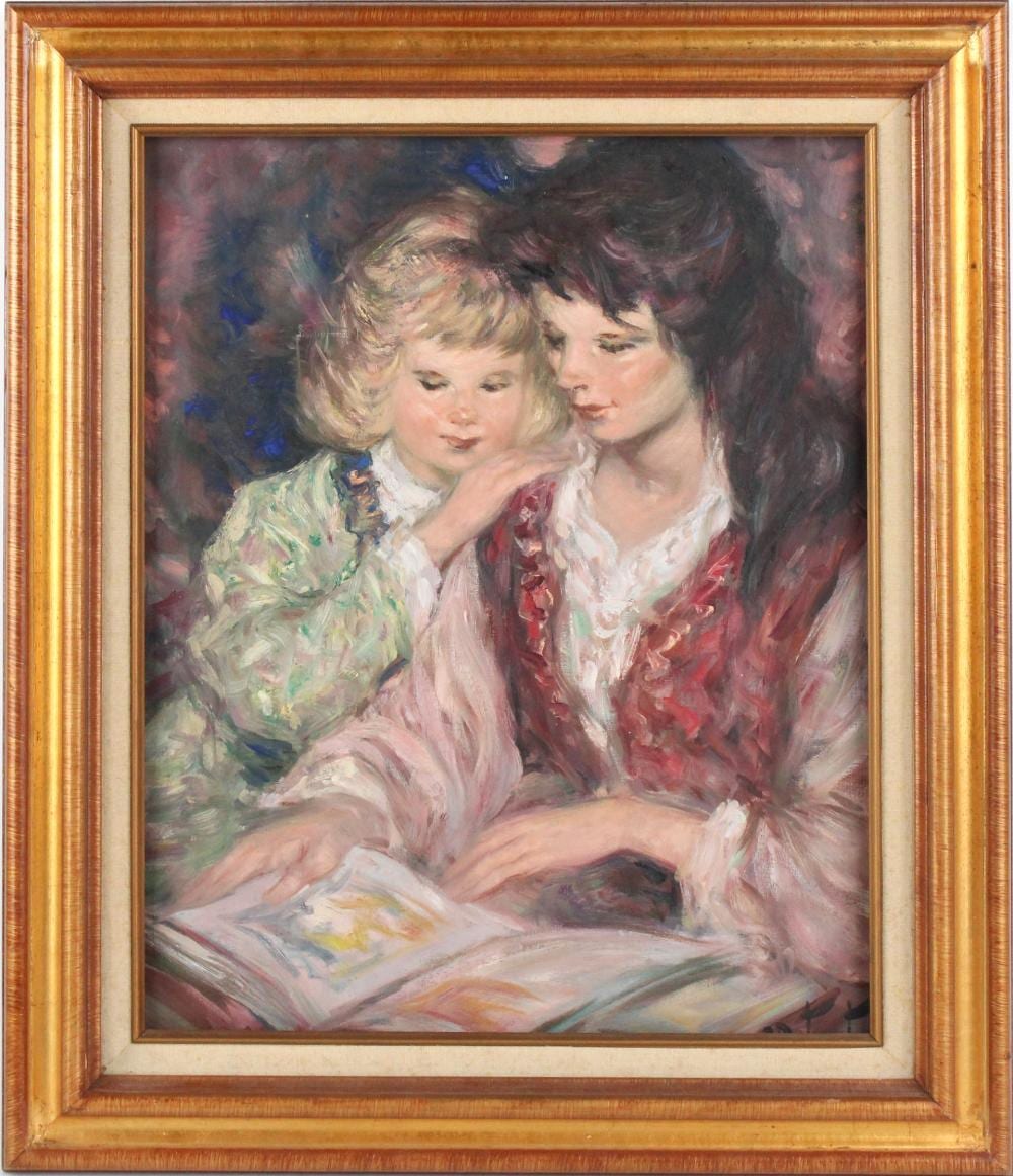 Pierre Eugène Duteurtre comparable auction result: pierre eug ne duteurtre french 1911 1989 la lecture oil on canvas