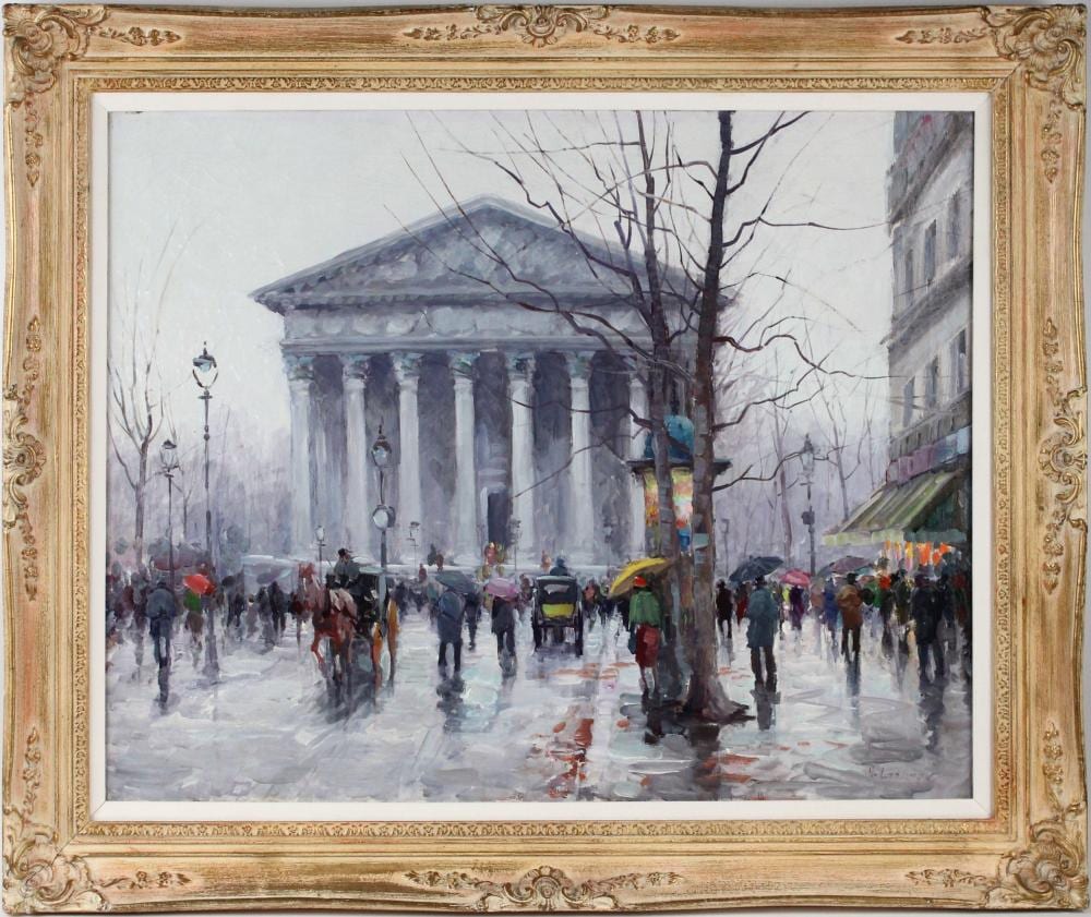 Vladimir Lazarev comparable auction result: vladimir lazarev russian 1904 1984 rainy evening paris oil on canvas