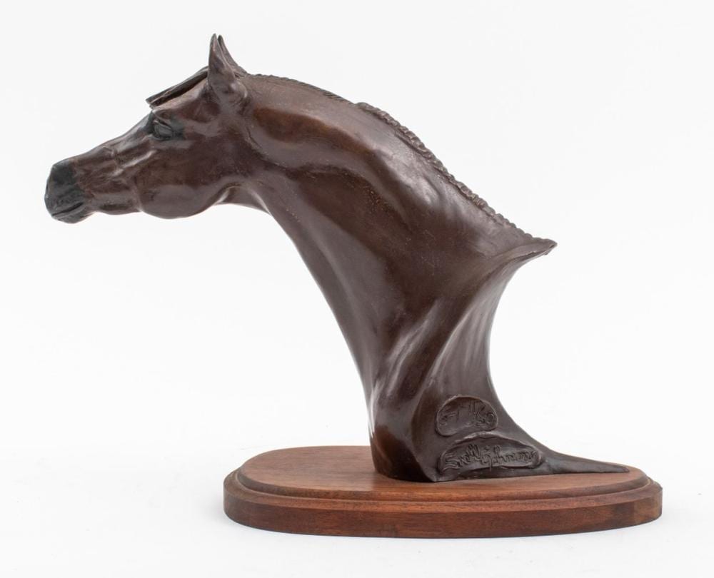Snell Johnson comparable auction result: snell johnson nv pingo bronze horse bust