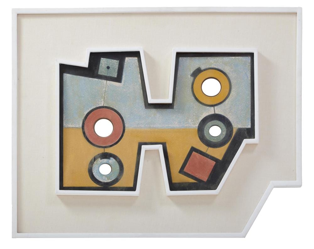 Carmelo Arden Quin comparable auction result: carmelo arden quin uruguayan paris 1913 2010 couronnes iv 1948 h 11 1 4 in w 15 in framed h 18 1 4 in w 22 1 2 in