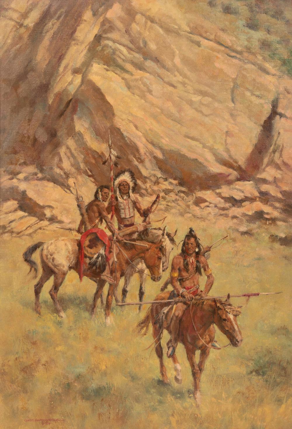 Charles Winfield Miller comparable auction result: charles winfield miller american 1922 1995 these sacred hills 1984