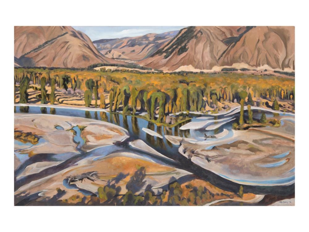 Joellyn Duesberry comparable auction result: joellyn duesberry american 1944 2016 the snake river jackson wyoming 1988