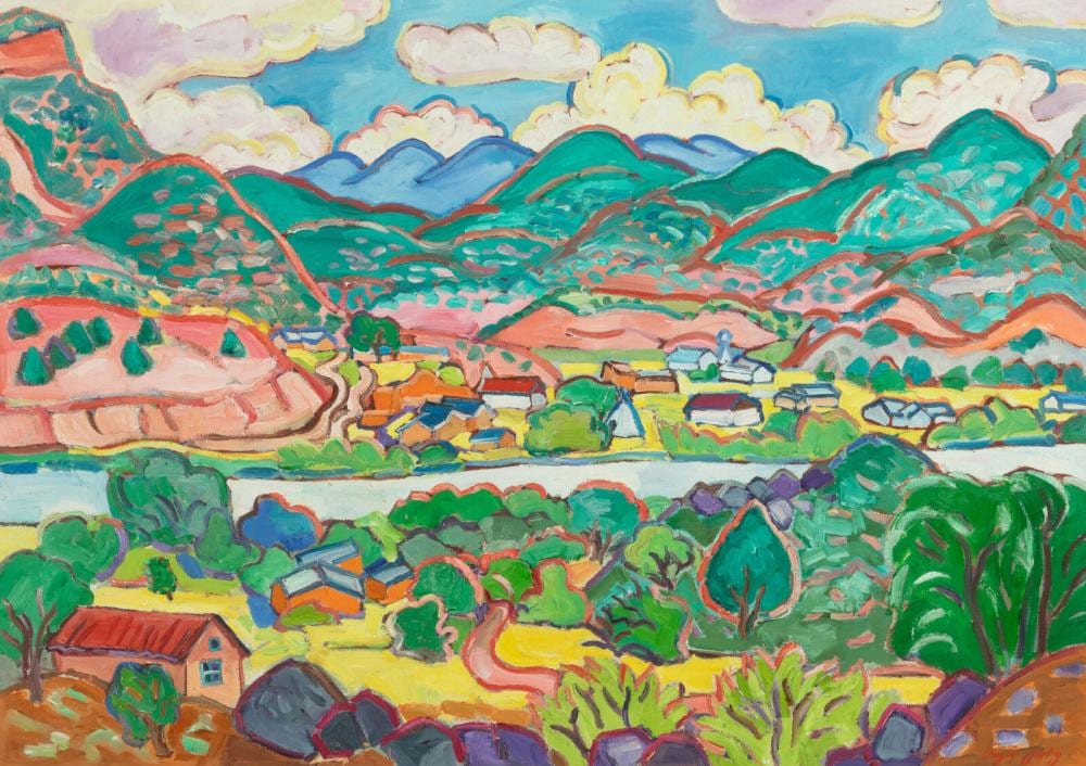 Inger Jirby comparable auction result: inger jirby american b 1942 pilar big view 1999