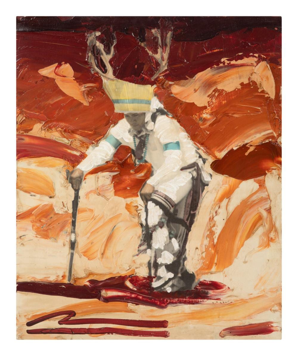 Mateo Romero comparable auction result: mateo romero cochiti b 1966 deer dancer