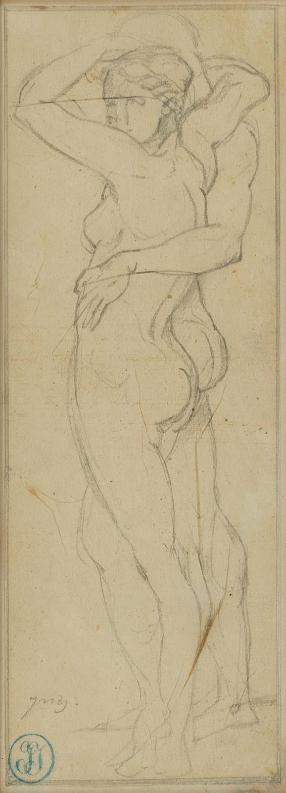 Jean Auguste Dominique Ingres comparable auction result: jean auguste dominique ingres 1780 1867 etude de personnages mine de plo