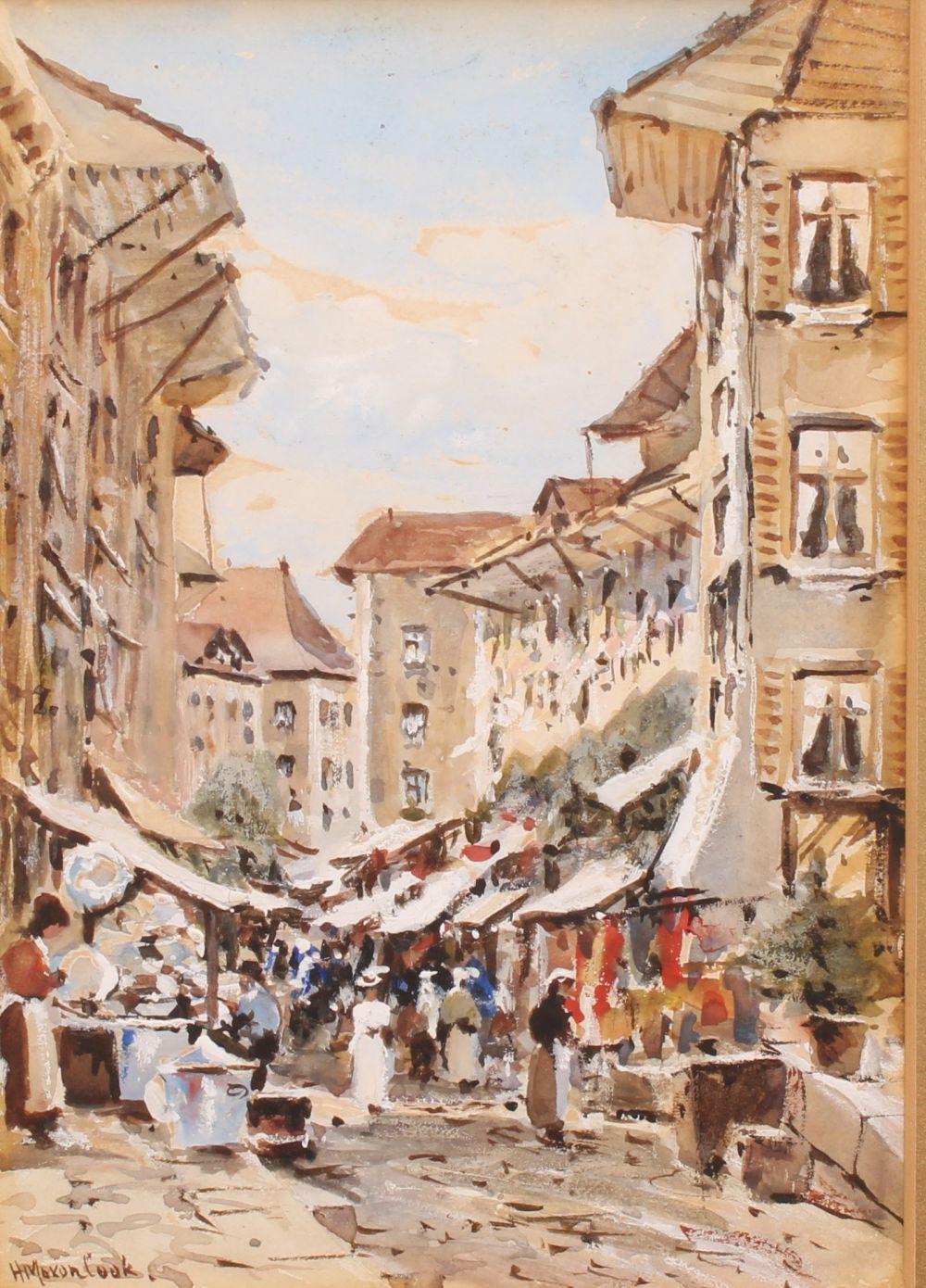 Herbert Moxon Cook comparable auction result: herbert moxon cook 1844 1928 29 italian street scene signed oil on board 17 5cm x 12 5cm