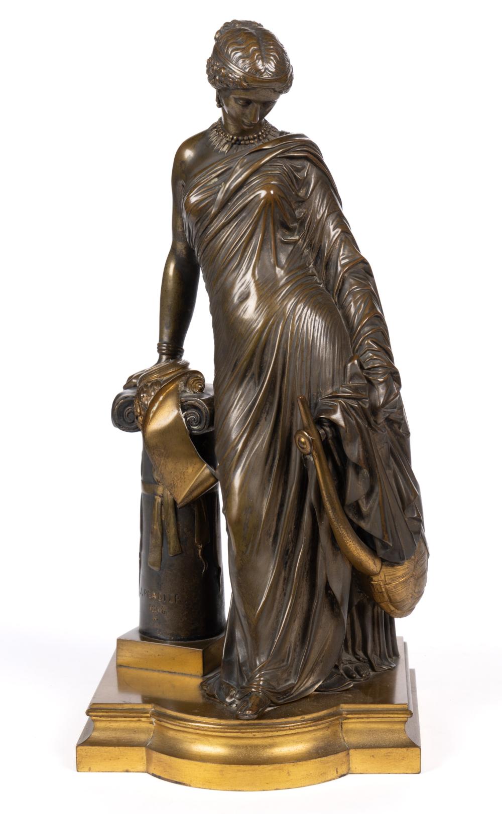 Jacques Aliamet comparable auction result: jean jacques james pradier french swiss 1790 1852 bronze statue
