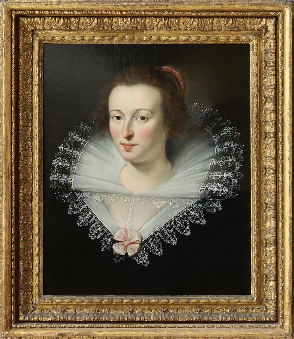 Cornelis de (1584) Vos comparable auction result: portrait de jeune femme v tue d une collerette de dentelles