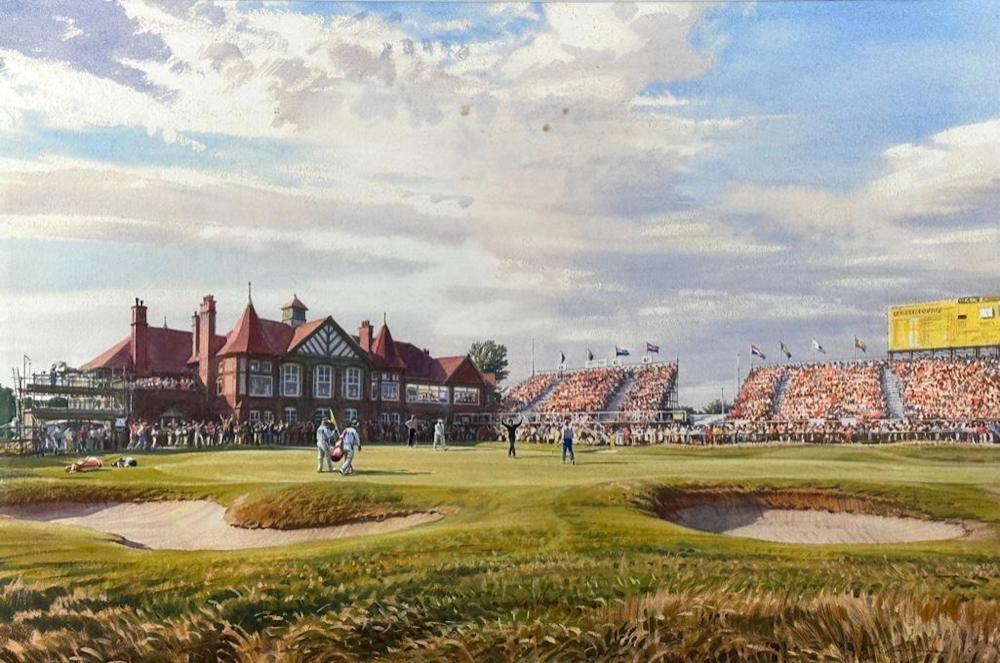 Arthur Weaver comparable auction result: arthur weaver watercolor ballesteros triumphs at the 18th