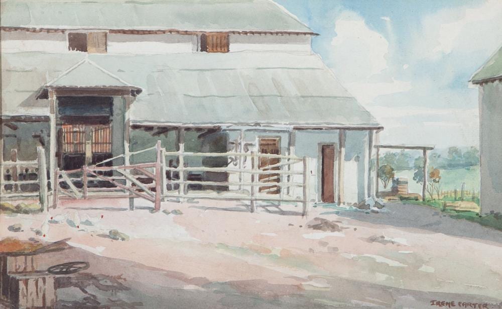 Irene Carter comparable auction result: irene carter old stables new norcia watercolour