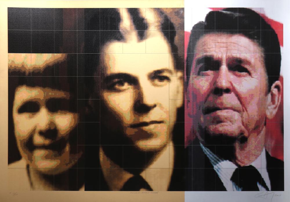 Carlos Irizarry comparable auction result: carlos irizarry president ronald reagan screenprint