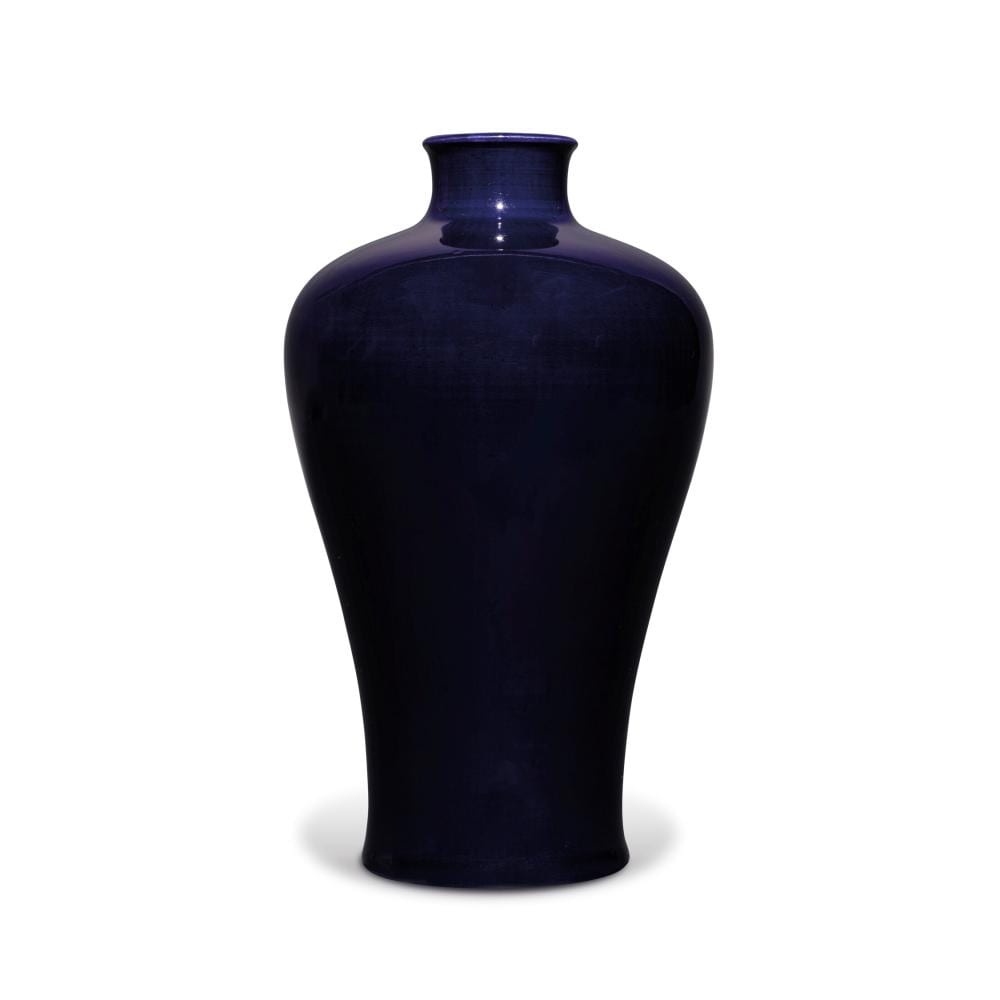 A Very Rare Aubergine-Glazed Meiping Qianlong INCISED SIX-CHARACTER SEAL MA comparable sale