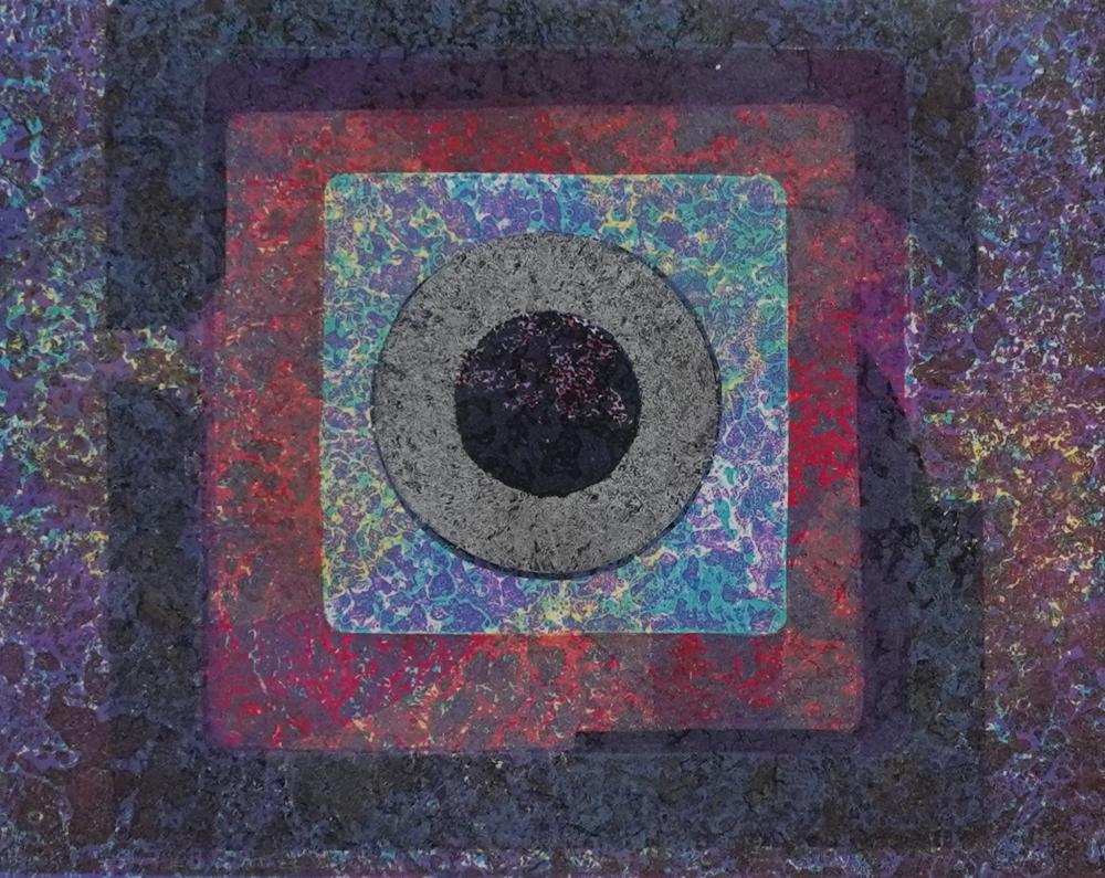 Evangeline J. Montgomery comparable auction result: evangeline j montgomery american b 1930 silver disc monoprint signed and dated 2014 l r titled and numbered 1 1 l l frame 16 1 4 x 20 1 4 in 41 3 x 51 4 cm