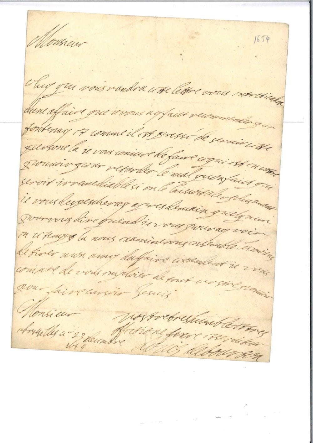 Condé comparable auction result: cond louis de bourbon prince de lettre autogra