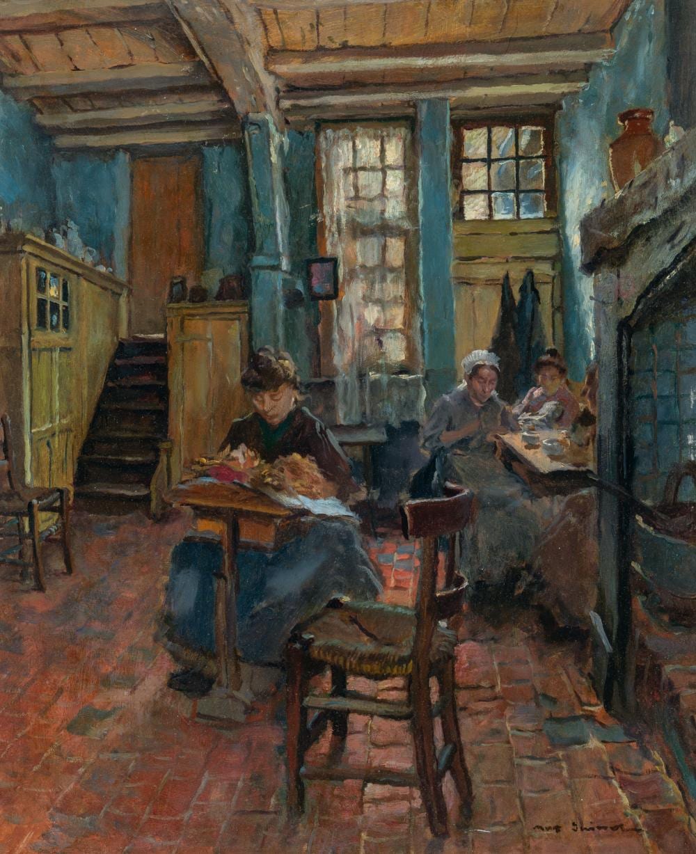 max gaisser 1857 augsburg m nchen 1922 dieleninterieur mit m gden beim tee und bei der handarbeit · Karl & Faber · 2024-05-08 Max Gaisser comparable auction result: max gaisser 1857 augsburg m nchen 1922 dieleninterieur mit m gden beim tee und bei der handarbeit