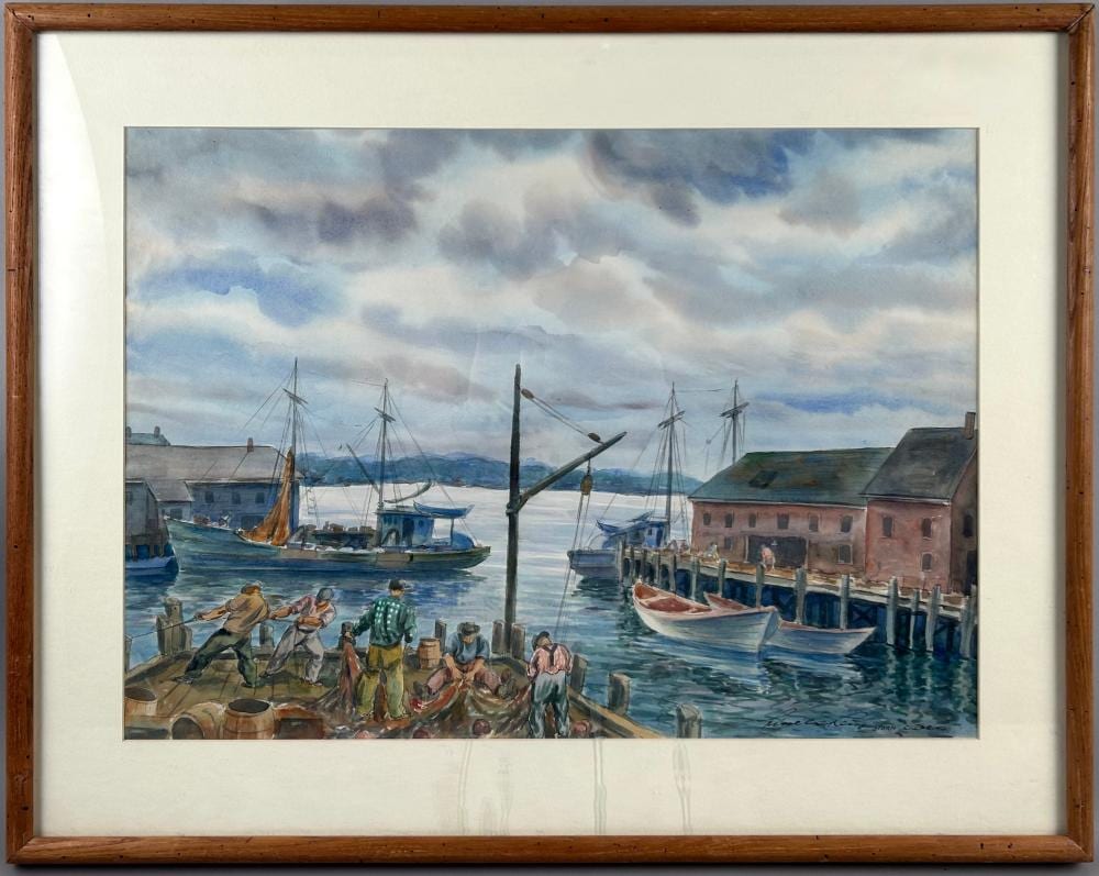Lionel S. Reiss comparable auction result: lionel s reiss new york 1894 1988 storm clearing watercolor 16 25 x 23 sight framed 23 x 30