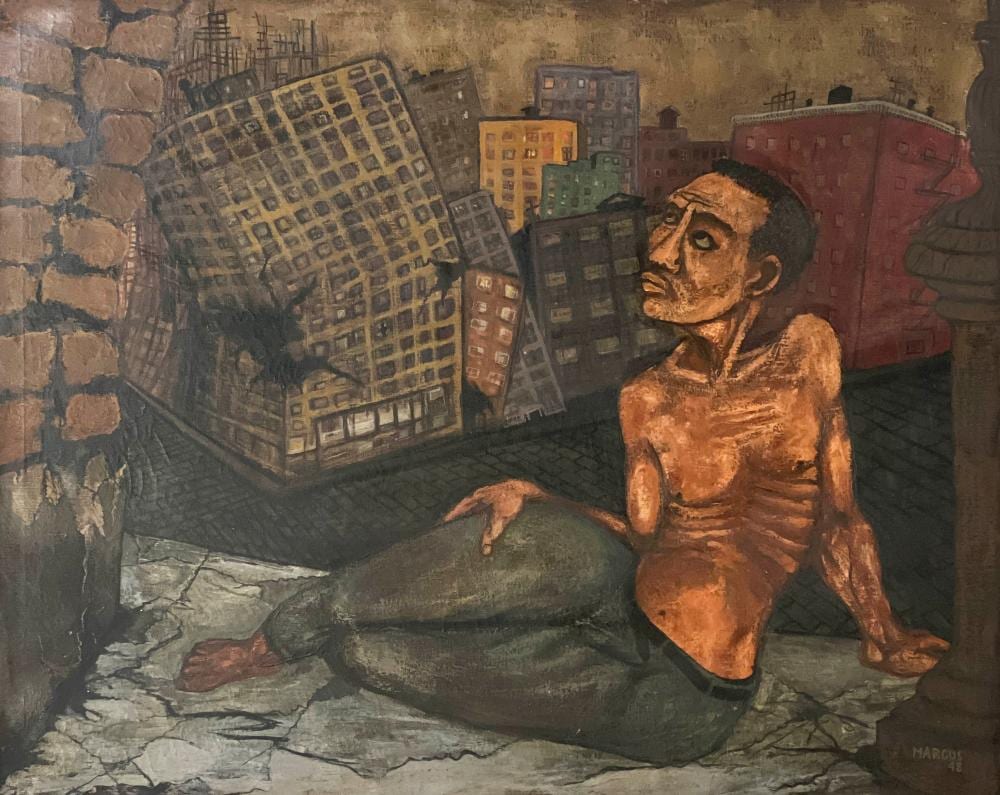 Leon Marcus comparable auction result: leon marcus world tumbling down