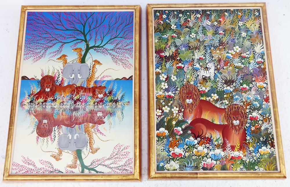 Yannis  Amoryanos comparable auction result: yannis amoryanos two framed oil on canvas
