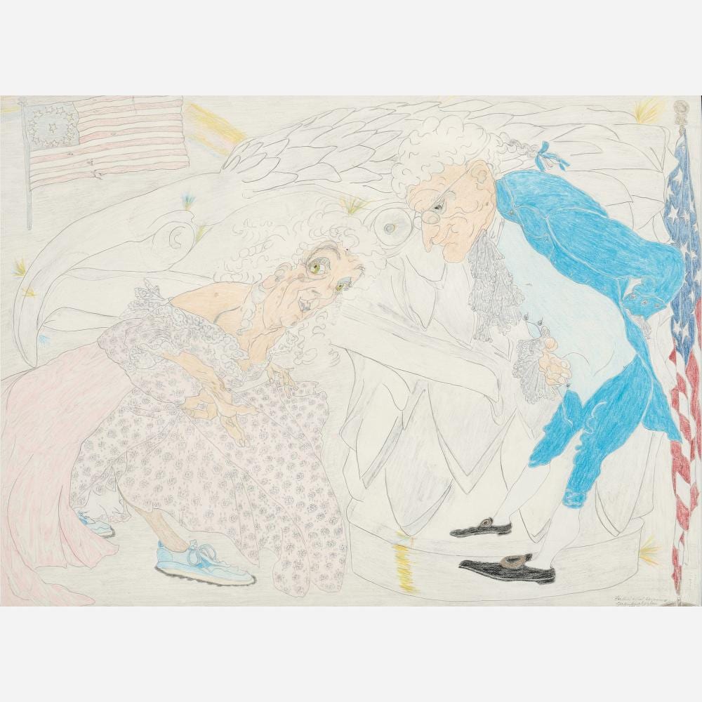 Elizabeth Layton comparable auction result: elizabeth layton drawing 1985